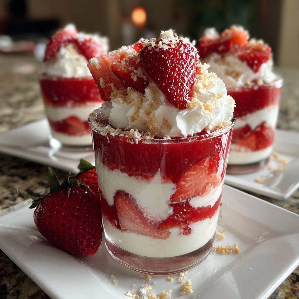 Refreshing Strawberry Pudding Cups