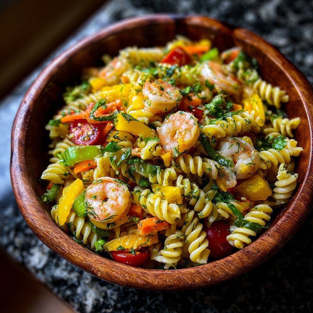 Lemon Dill Shrimp Pasta Salad