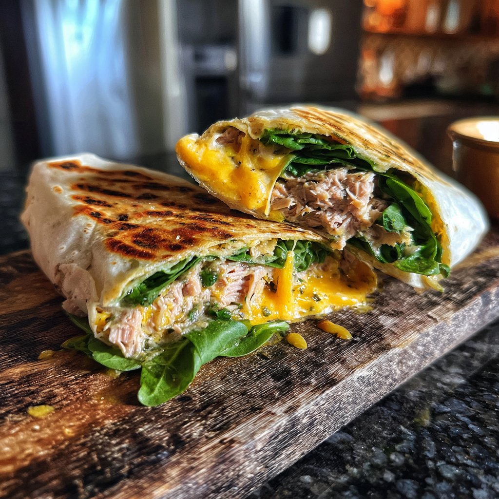 Pesto Tuna Melt Wrap